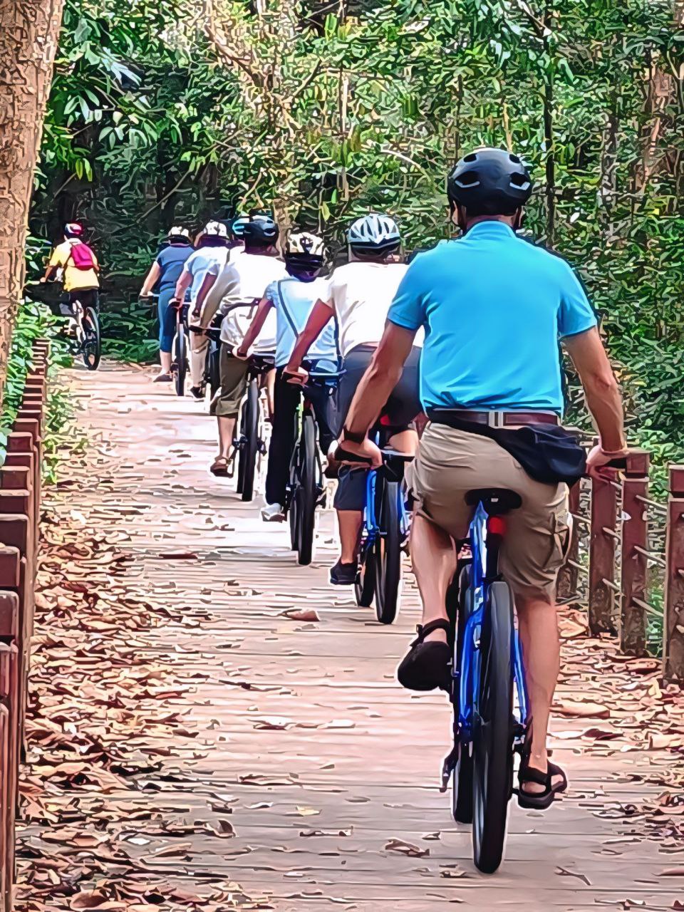 អ្នកជិះកង់ទស្សនាប្រាសាទមានចំនួនកាន់តែច្រើនពីមួយថ្ងៃទៅមួយថ្ងៃ នៅក្នុងរមណីយដ្ឋានអង្គរ