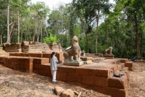 អាជ្ញាធរជាតិអប្សរា បញ្ចប់ការងារជួសជុលអភិរក្សកំពង់ទឹកនៅលើទំនប់ខាងលិចនៃបារាយណ៍យសោធរតដាក